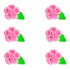 Esterki zestaw(różowy jasny) Średnica kwiatu:3cm