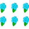 Esterki zestaw(niebieski jasny) Średnica kwiatu:3cm